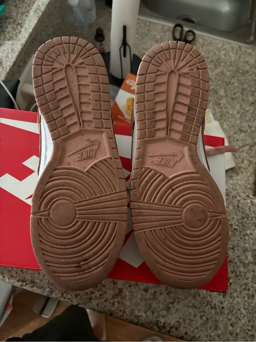 Nike Dunk Low in Tan and White